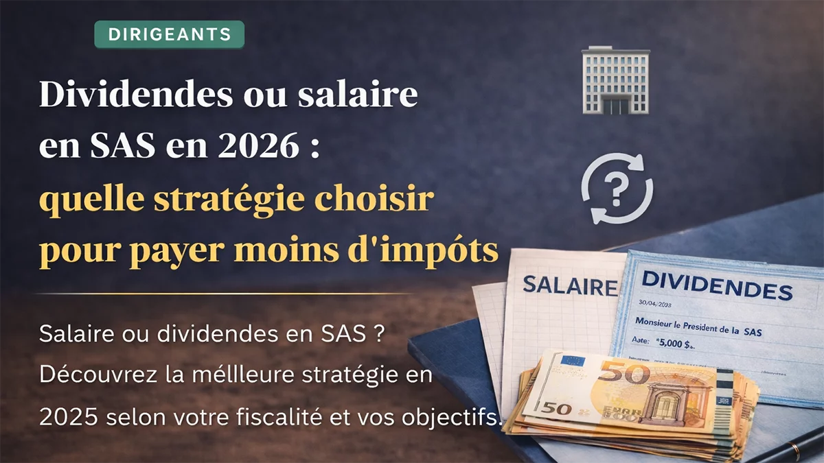 Dividendes ou salaire en SAS en 2026 : quelle stratégie choisir pour payer moins d’impôts