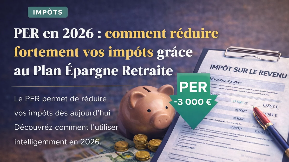 PER en 2026 : comment réduire fortement vos impôts grâce au Plan Épargne Retraite