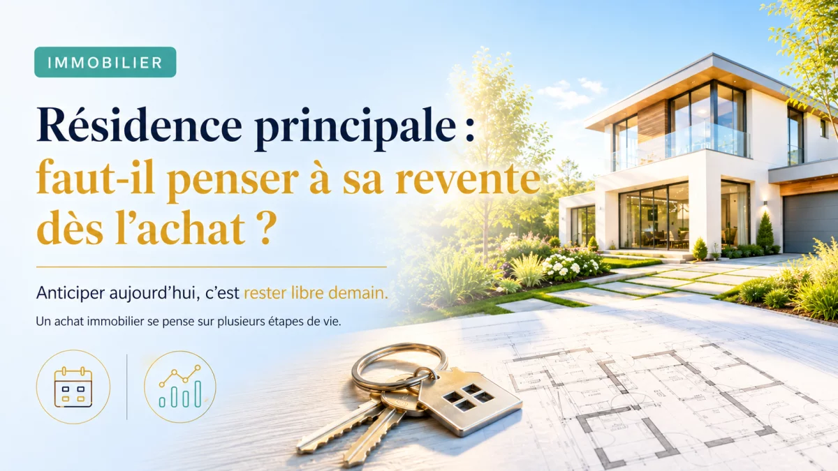 Résidence principale : pourquoi anticiper sa revente dès l’achat ?