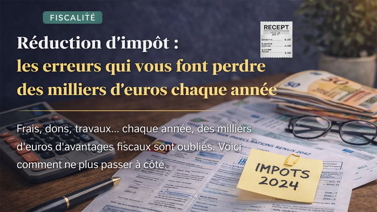 Réduction d’impôt : les erreurs qui vous font perdre des milliers d’euros chaque année